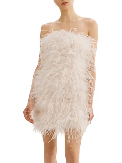 Lamarque Women's Triana Feather Mini Dress In Bone