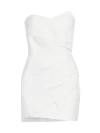 Lamarque Women's Xandra Leather Strapless Minidress In White