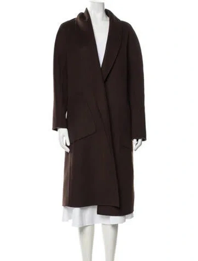 Pre-owned Lamarque Wool Coat In Brown