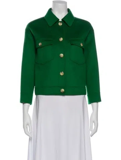 Pre-owned Lamarque Wool Jacket In Green