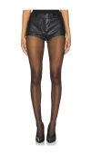 Lamarque X Revolve Annaise Hot Short In Black Embossed Croco