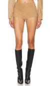 Lamarque X Revolve Winona Suede Short In Latte Suede