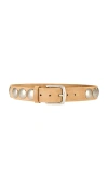 Lamarque X Revolve Disc Studded Belt In Brown