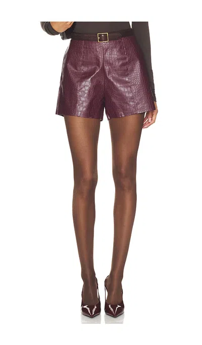 Lamarque X Revolve Esther Short In Burgundy