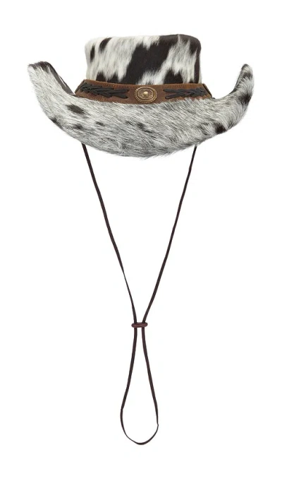 Lamarque Flynn Cow Hair Cowboy 모자 In Brown