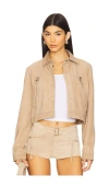 Lamarque X Revolve Luna Cropped Jacket In Beige
