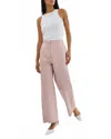 Lamarque Yaren Wide Leg Leather Pants In Rose In Pink