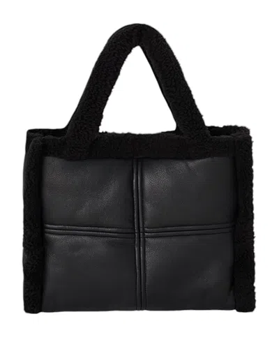 Lamarque Zoey Leather Tote In Black/black