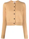 Lamberto Losani Button-up Cashmere Cardigan In Yellow