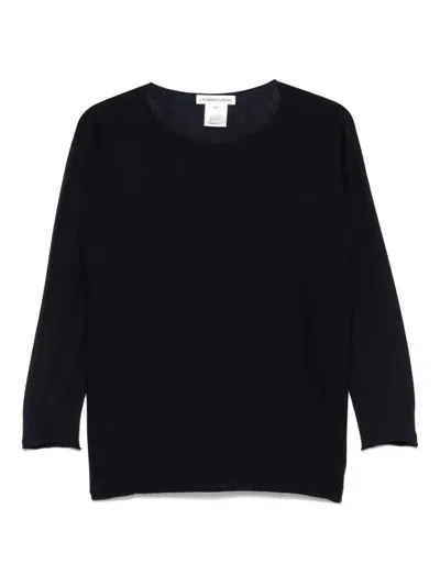 Lamberto Losani Fine-knit Top In Blue
