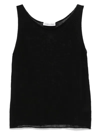 Lamberto Losani Knitted Tank Top In Black