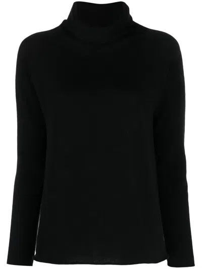 Lamberto Losani Roll-neck Cashmere Jumper In Black