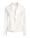 Lamberto Losani Woman Blazer Off White Size 8 Cotton, Silk In Off White