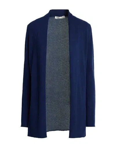 Lamberto Losani Woman Cardigan Blue Size 6 Cashmere