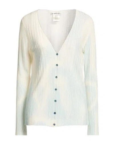 Lamberto Losani Woman Cardigan Sky Blue Size 6 Cashmere, Silk