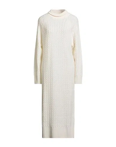 Lamberto Losani Woman Maxi Dress Ivory Size 6 Virgin Wool, Cashmere, Silk In White
