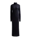 Lamberto Losani Woman Maxi Dress Midnight Blue Size S Cashmere, Silk In Black