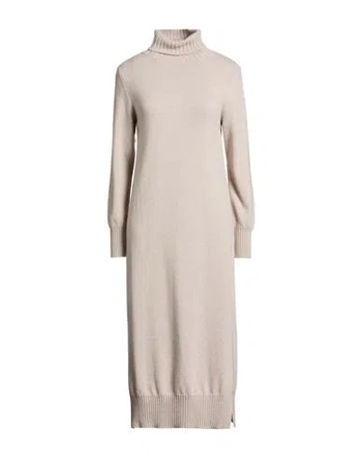 Lamberto Losani Woman Midi Dress Taupe Size S Cashmere In Gray