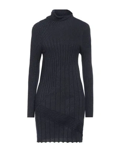 Lamberto Losani Woman Mini Dress Midnight Blue Size 6 Merino Wool, Cashmere, Polyamide, Metallic Fib