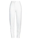Lamberto Losani Woman Pants White Size 6 Cotton, Polyester, Silk In White