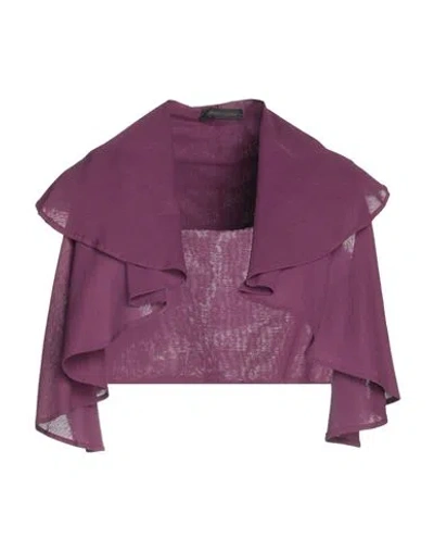 Lamberto Losani Woman Shrug Purple Size S Cotton