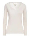 Lamberto Losani Woman Sweater Beige Size 4 Cashmere, Silk In White