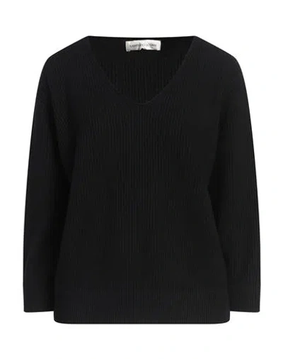Lamberto Losani Woman Sweater Black Size 6 Virgin Wool, Cashmere, Silk