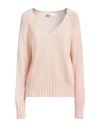Lamberto Losani Woman Sweater Ivory Size 4 Silk, Cashmere In Pink