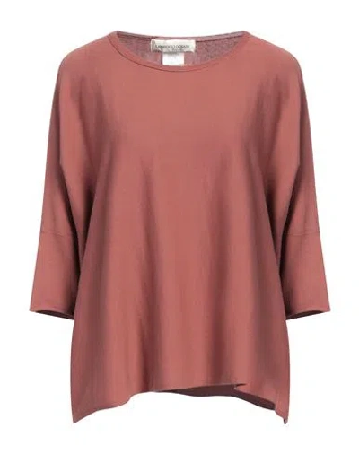 Lamberto Losani Woman Sweater Brick Size 6 Cotton In Red