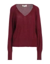 Lamberto Losani Woman Sweater Burgundy Size 6 Silk, Cashmere In Red
