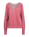 Lamberto Losani Woman Sweater Coral Size 6 Silk, Cashmere In Red