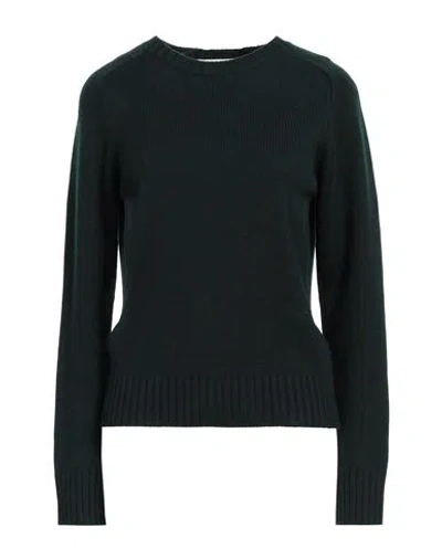 Lamberto Losani Woman Sweater Dark Green Size 6 Virgin Wool, Cashmere, Silk