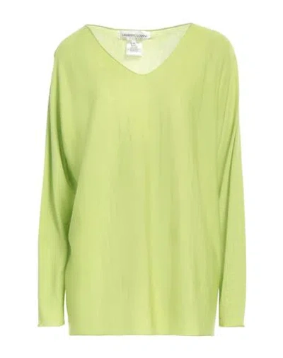 Lamberto Losani Woman Sweater Light Green Size 12 Cashmere, Silk