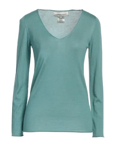 Lamberto Losani Woman Sweater Light Green Size 6 Cashmere, Silk