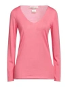 Lamberto Losani Woman Sweater Magenta Size 8 Cashmere, Silk