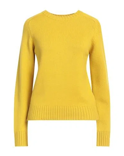 Lamberto Losani Woman Sweater Mustard Size 8 Virgin Wool, Cashmere, Silk In Yellow