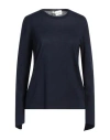 Lamberto Losani Woman Sweater Navy Size 8 Virgin Wool, Silk In Navy