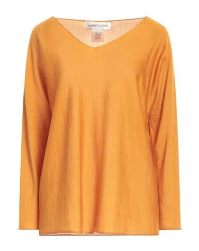 Lamberto Losani Woman Sweater Ocher Size 10 Cashmere, Silk In Yellow