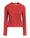 Lamberto Losani Woman Sweater Rust Size 6 Cashmere In Red