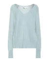 Lamberto Losani Woman Sweater Sky Blue Size 8 Silk, Cashmere