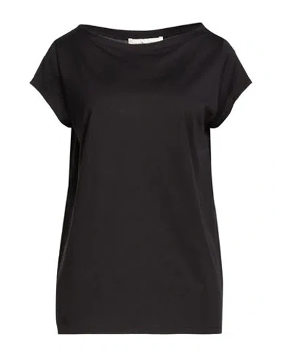 Lamberto Losani Woman T-shirt Black Size 10 Cotton