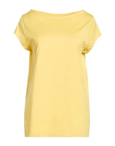 Lamberto Losani Woman T-shirt Yellow Size 8 Cotton