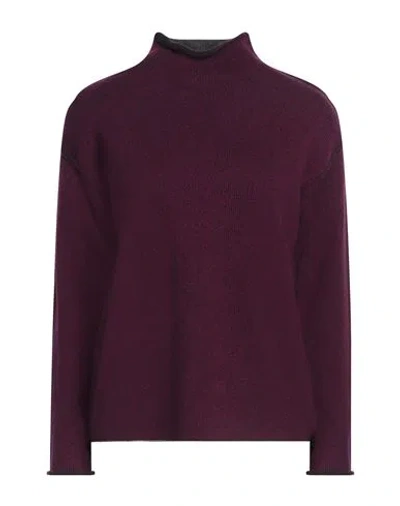 Lamberto Losani Woman Turtleneck Plum Size 8 Cashmere In Purple