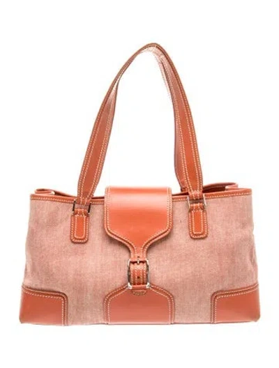 Pre-owned Lambertson Truex Canvas Shoulder Bag In Orange