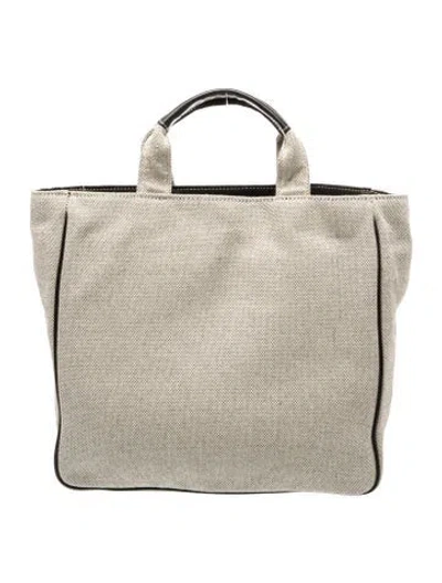 Pre-owned Lambertson Truex Canvas Top Handle Bag In Neutral