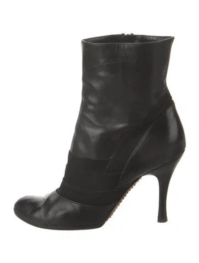 Pre-owned Lambertson Truex Leather Boots In Black