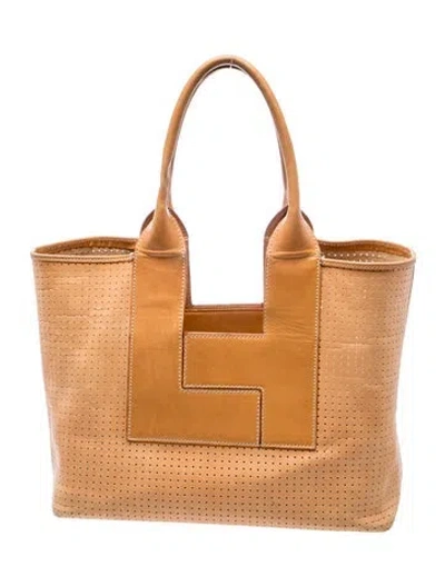 Pre-owned Lambertson Truex Leather Bucket Bag In Orange