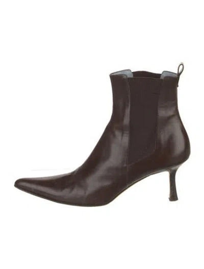 Pre-owned Lambertson Truex Leather Chelsea Boots In Brown