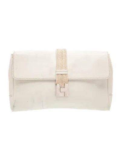 Pre-owned Lambertson Truex Leather Clutch In Neutral