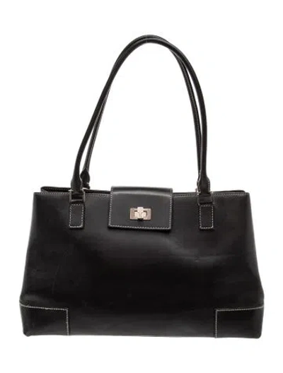 Pre-owned Lambertson Truex Leather Shoulder Bag In Black